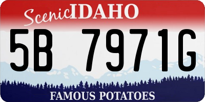 ID license plate 5B7971G