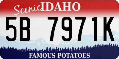 ID license plate 5B7971K