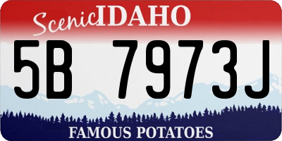 ID license plate 5B7973J