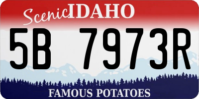 ID license plate 5B7973R