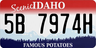 ID license plate 5B7974H