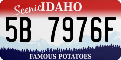 ID license plate 5B7976F