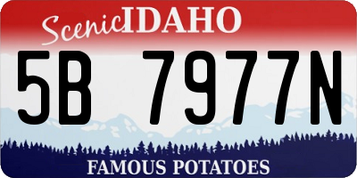 ID license plate 5B7977N