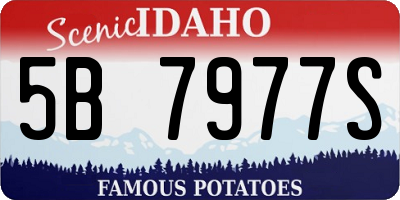 ID license plate 5B7977S