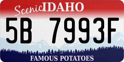 ID license plate 5B7993F