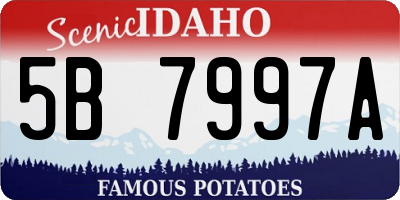 ID license plate 5B7997A