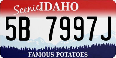 ID license plate 5B7997J