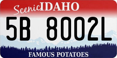 ID license plate 5B8002L