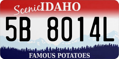ID license plate 5B8014L
