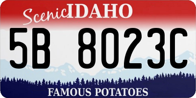 ID license plate 5B8023C