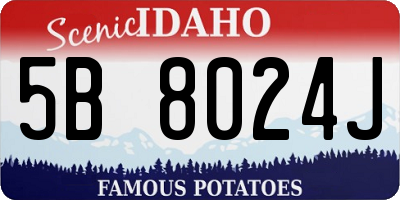 ID license plate 5B8024J