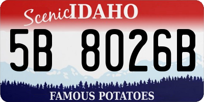 ID license plate 5B8026B