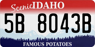ID license plate 5B8043B