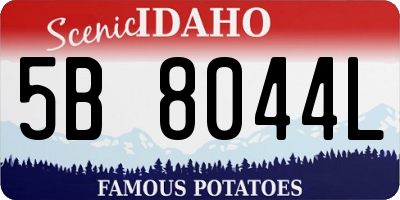 ID license plate 5B8044L