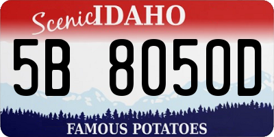 ID license plate 5B8050D
