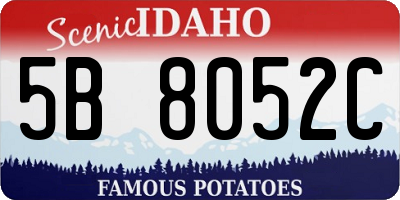 ID license plate 5B8052C