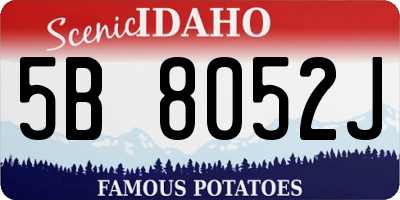 ID license plate 5B8052J