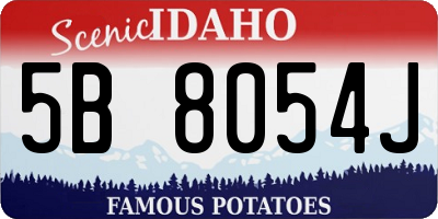 ID license plate 5B8054J