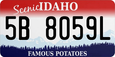ID license plate 5B8059L