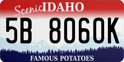 ID license plate 5B8060K