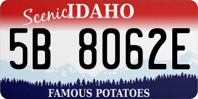ID license plate 5B8062E