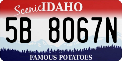 ID license plate 5B8067N
