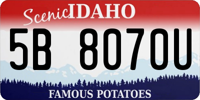 ID license plate 5B8070U