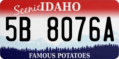ID license plate 5B8076A