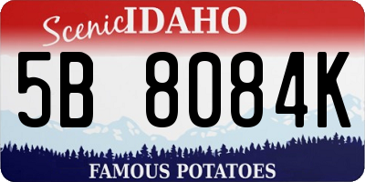ID license plate 5B8084K
