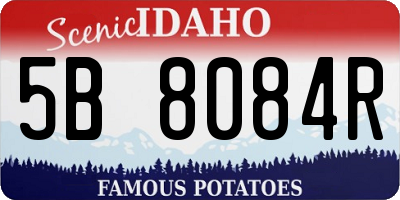 ID license plate 5B8084R