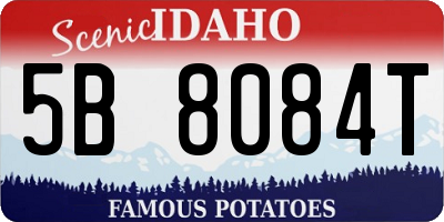 ID license plate 5B8084T