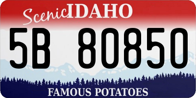ID license plate 5B8085O