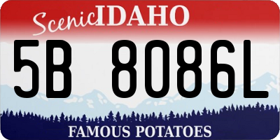 ID license plate 5B8086L