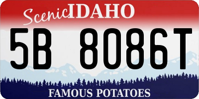 ID license plate 5B8086T