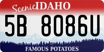 ID license plate 5B8086U