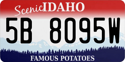 ID license plate 5B8095W