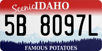 ID license plate 5B8097L