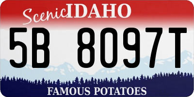 ID license plate 5B8097T