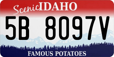 ID license plate 5B8097V