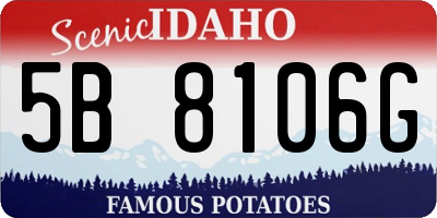 ID license plate 5B8106G