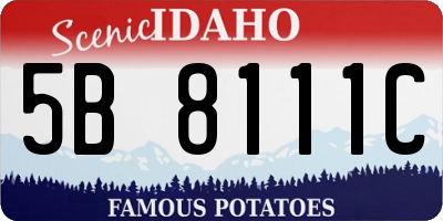 ID license plate 5B8111C