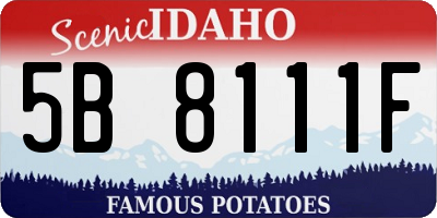 ID license plate 5B8111F