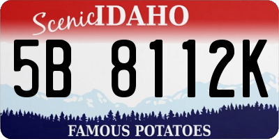 ID license plate 5B8112K