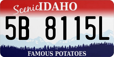 ID license plate 5B8115L