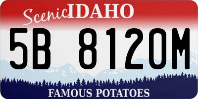 ID license plate 5B8120M