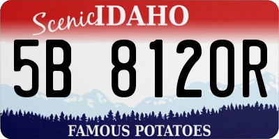 ID license plate 5B8120R
