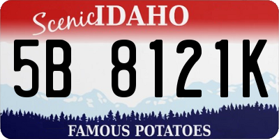 ID license plate 5B8121K