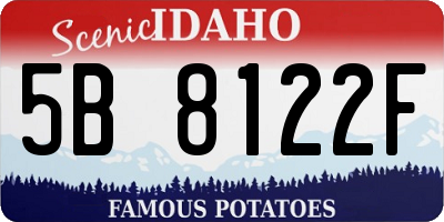ID license plate 5B8122F