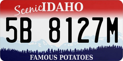 ID license plate 5B8127M