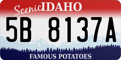 ID license plate 5B8137A